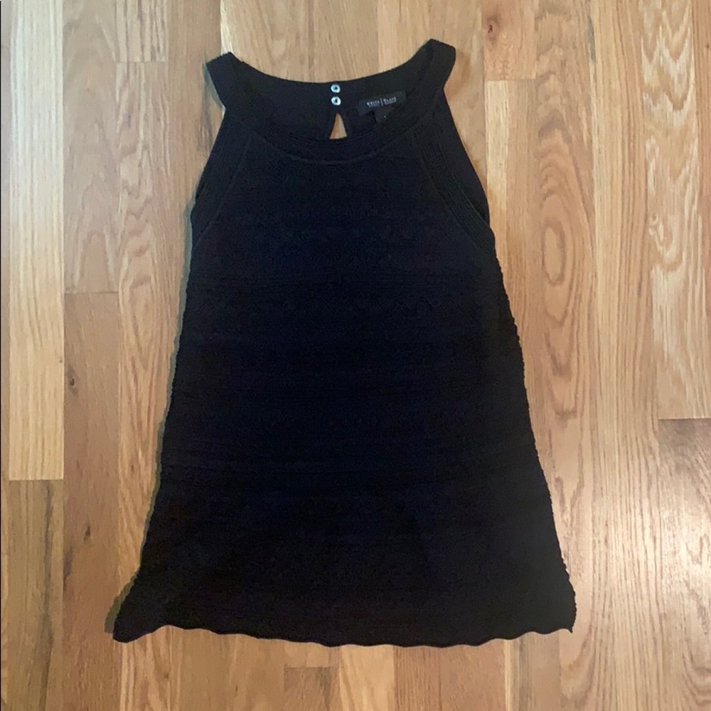WHBM Black Sleeveless Top